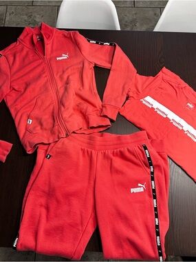 Women’s Small Puma Track Set - Jacket, Shirt, & Joggers Coral